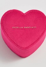 Estella Bartlett Mini Heart Jewelry Box - Hot Pink Velvet