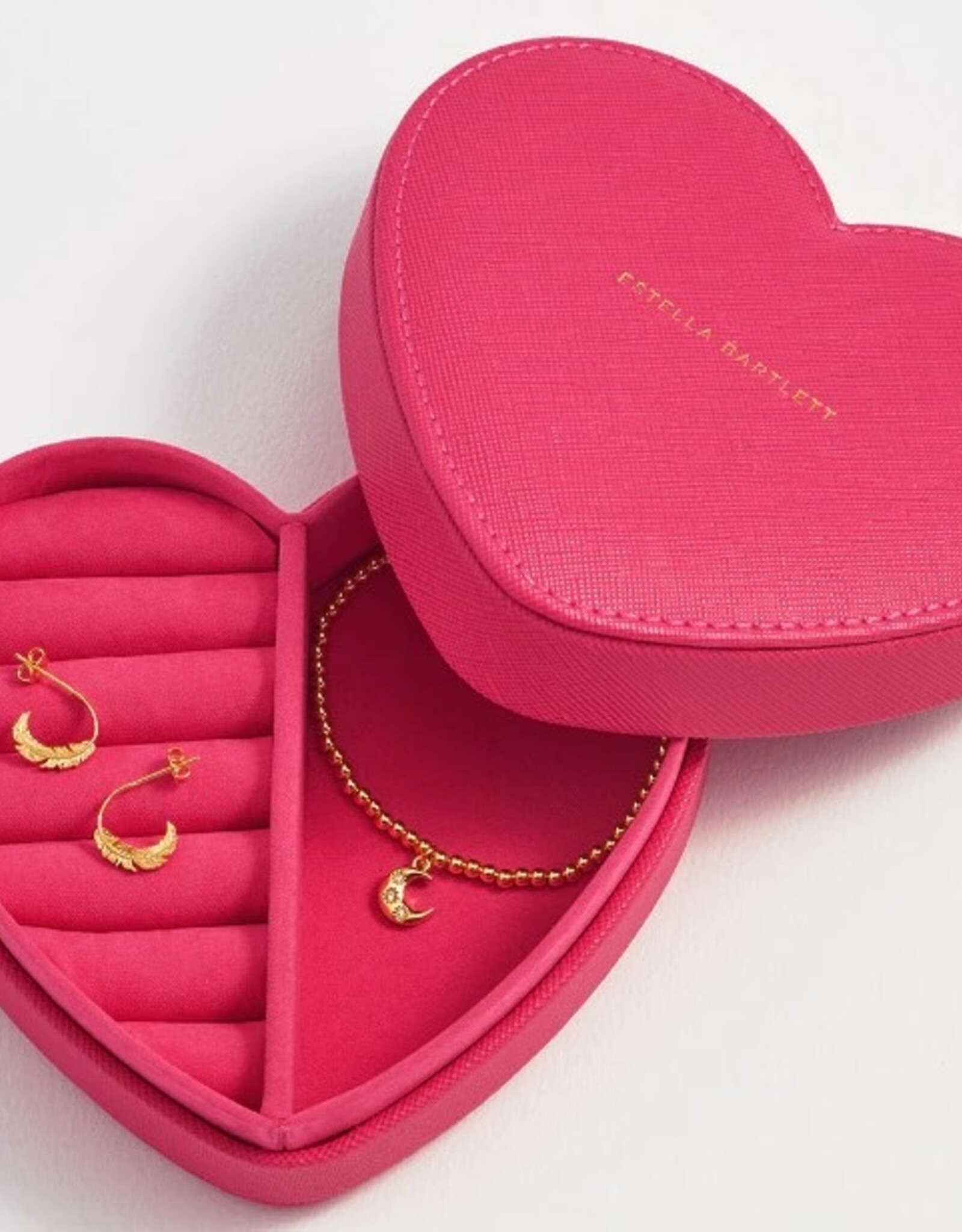 Estella Bartlett Heart Jewelry Box - Hot Pink