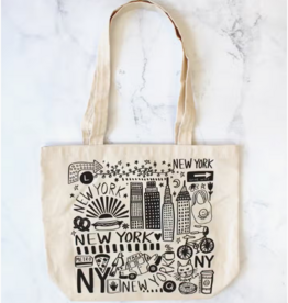 Calhoun & Co Tote - Canvas w Zipper: Calhoun New York City Black
