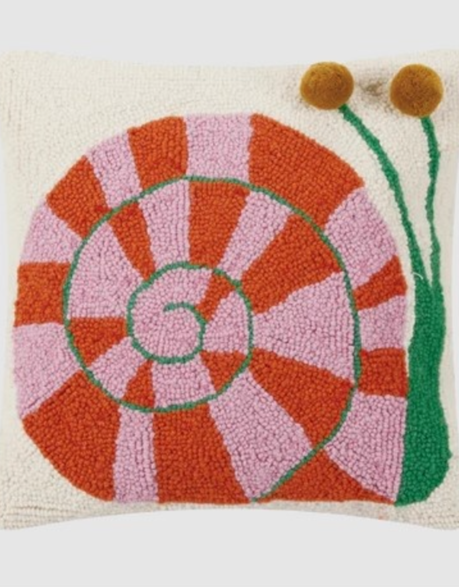 Peking Handicraft Pillow - Snail's Pace w/ Pom Pom Eyes