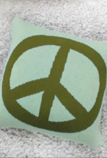 Calhoun & Co Pillow - Peace Sign Sage & Green