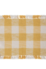 Creative Co-Op Placemat - Yellow Woven Checker