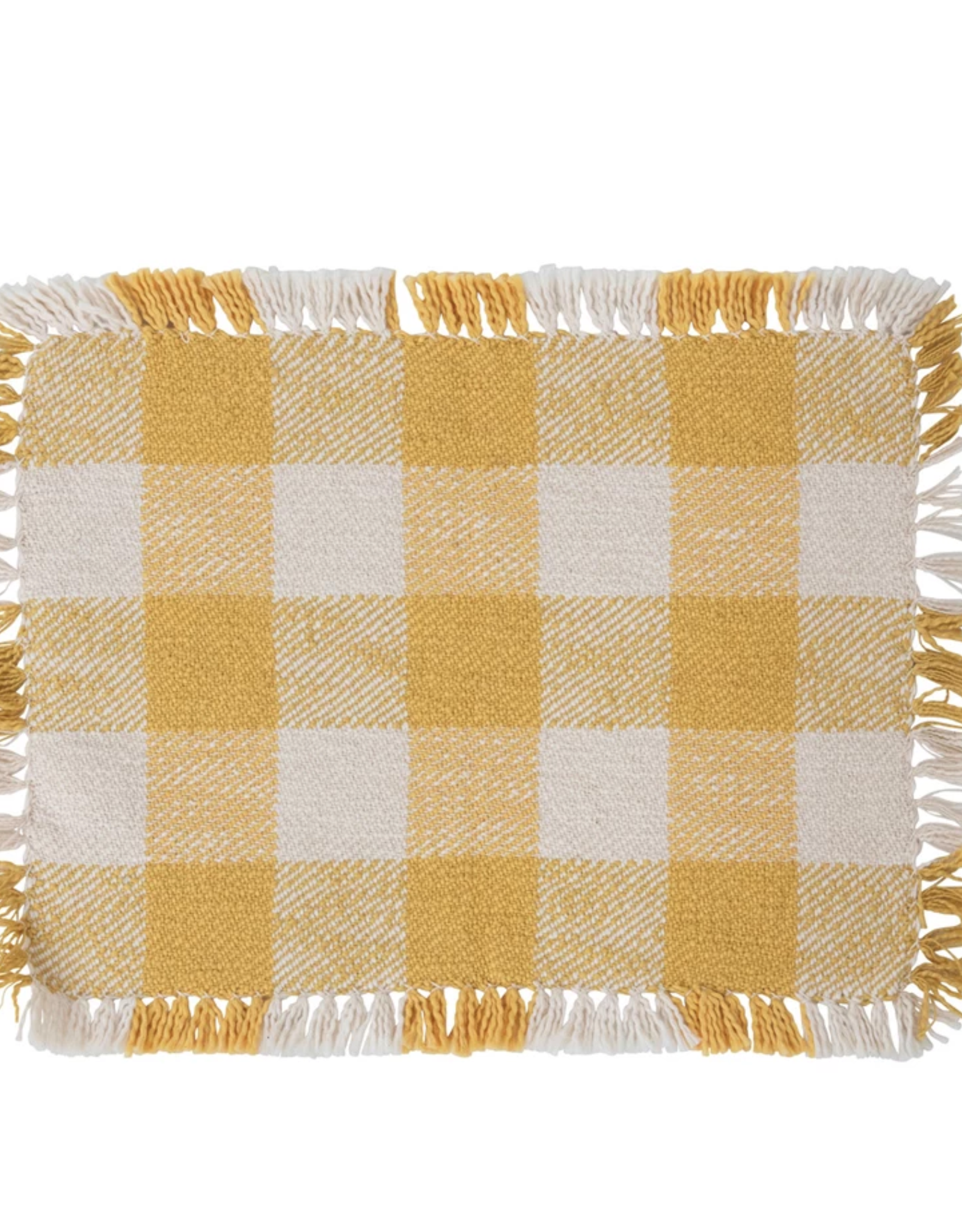 Creative Co-Op Placemat - Yellow Woven Checker