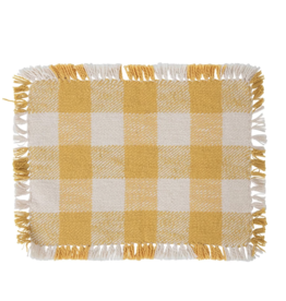 Creative Co-Op Placemat - Yellow Woven Checker