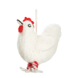 Tag Ornament - Felt Chicken