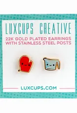 Lux Cups Creative Earrings - Stud: Lux  Baking Buddies