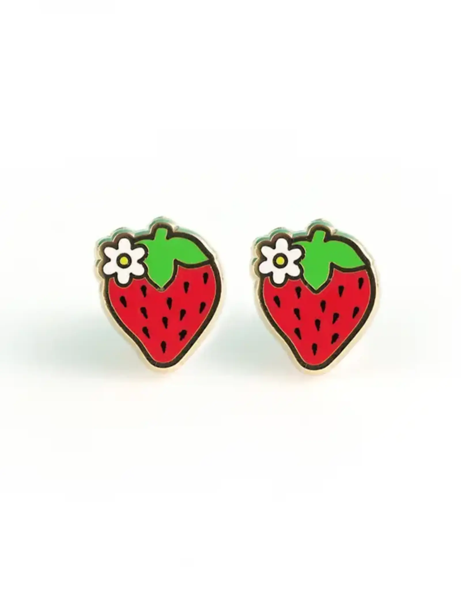 Lux Cups Creative Earrings - Stud: Lux Strawberry Fields
