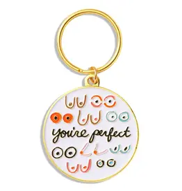 The Found Keychain - Enamel : Boobs You're Perfect
