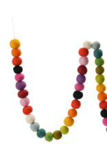 Creative Co-Op Garland - Rainbow Wool Felt Big Balls 72"