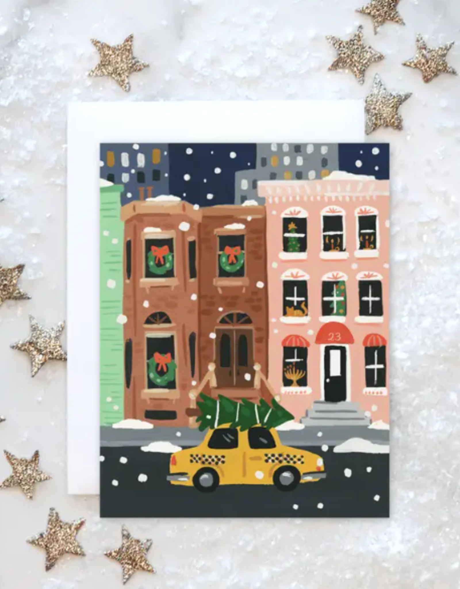 Idlewild Co. Card - Holiday: NYC Brooklyn Brownstone