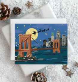 Idlewild Co. Boxed Cards - Holiday: NYC Brooklyn Bridge Santa
