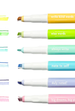 Ooly DBA International Arrivals Pens - Set of 6: Noted! Fine tip & Highlighter 2-in-1