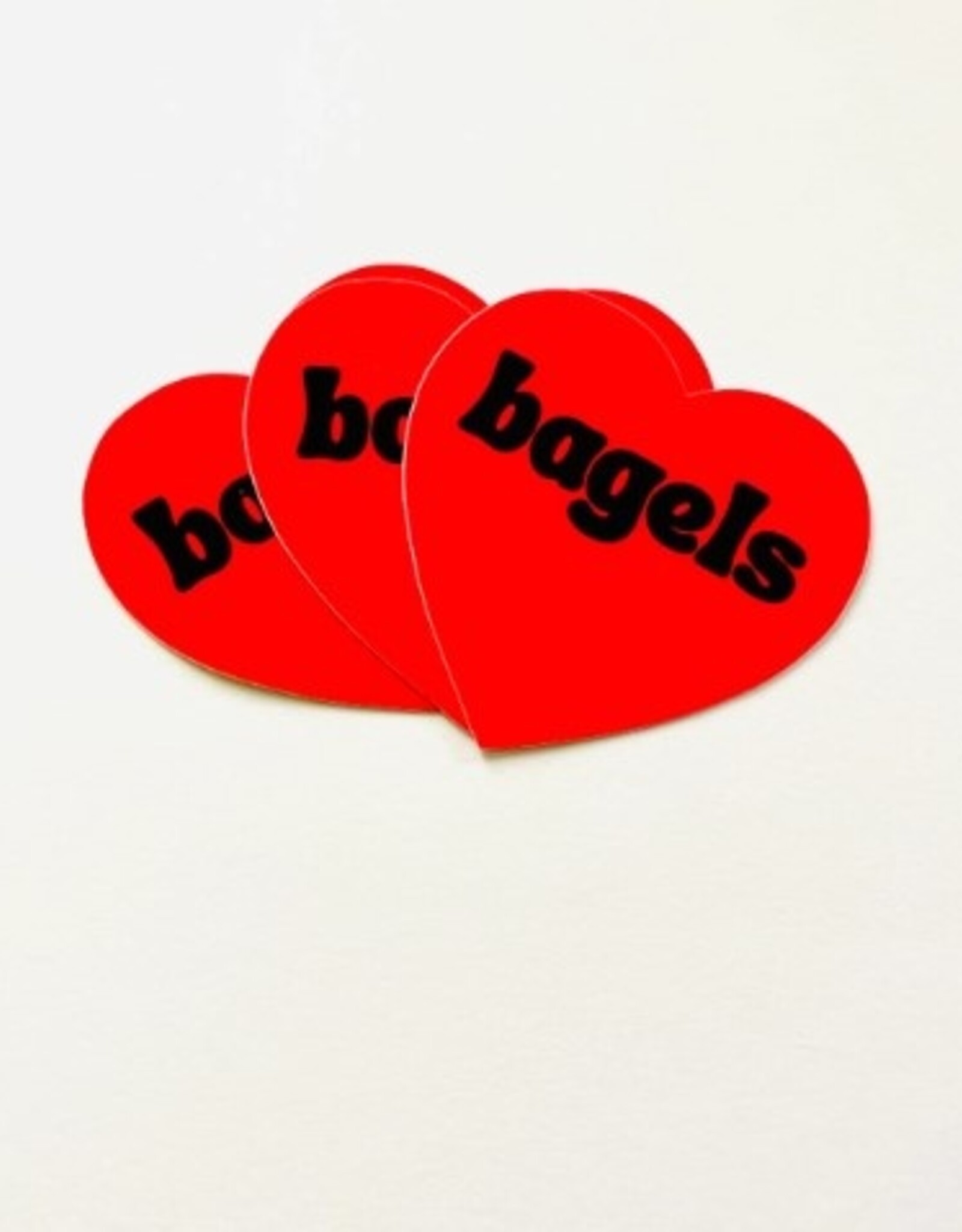 The Silver Spider Sticker - Bagels Red Heart