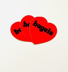 The Silver Spider Sticker - Bagels Red Heart
