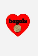The Silver Spider Sticker - Bagels Red Heart