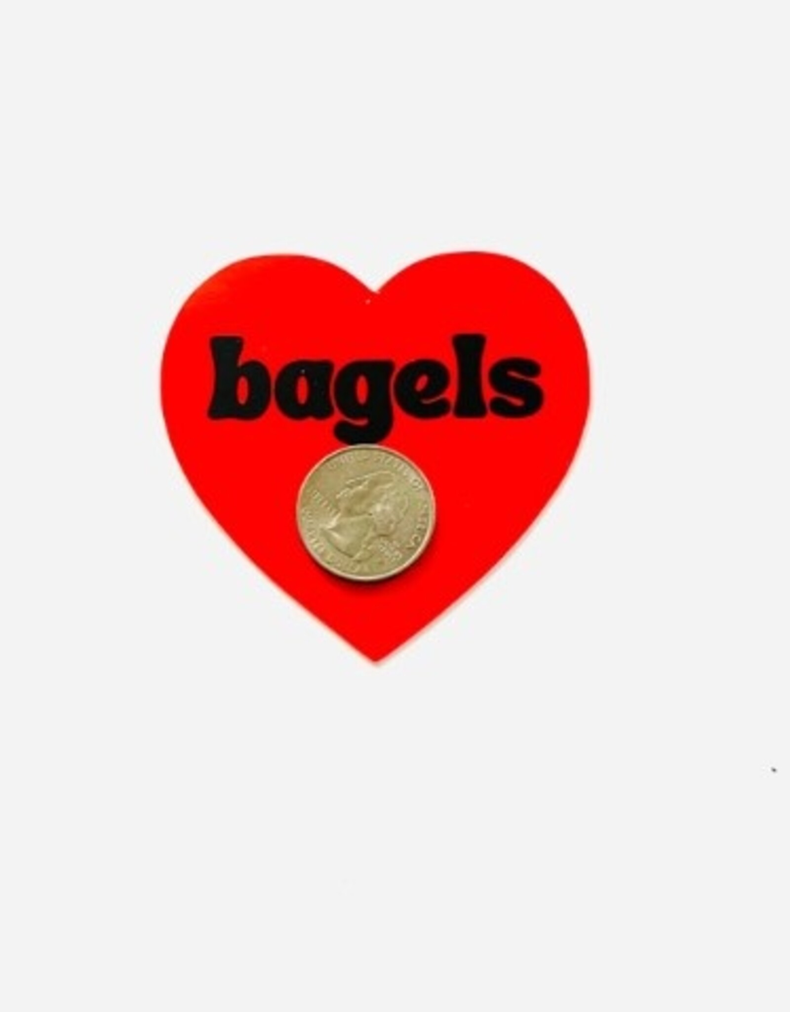 The Silver Spider Sticker - Bagels Red Heart