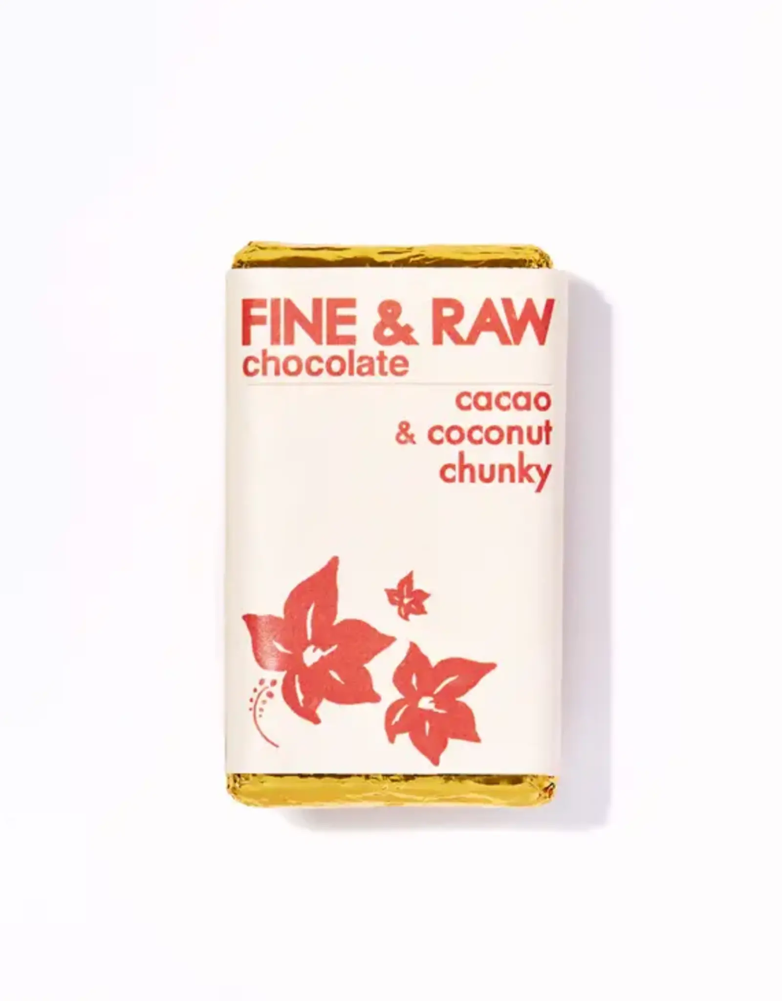 Fine & Raw Chocolate Chocolate Bar: 1.5 oz. Cacao & Coconut Chunky