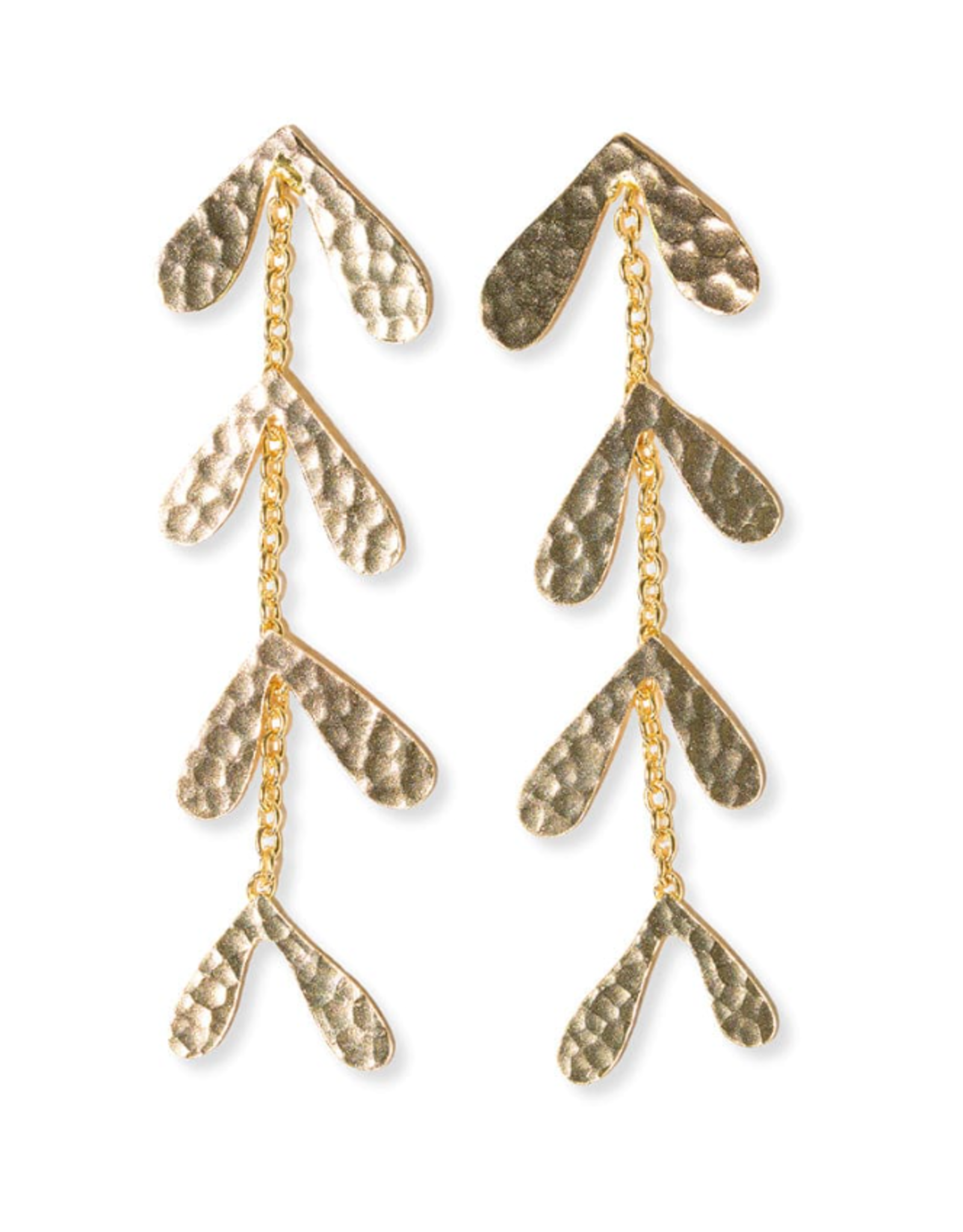 Ink + Alloy Earrings - Brass: Autumn/Dangle, Weeping Willow