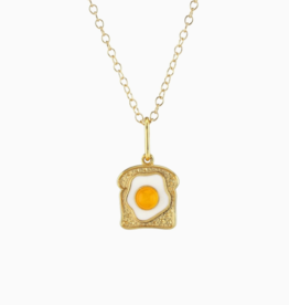 Kris Nations Necklace - Enamel Charm: Egg on Toast