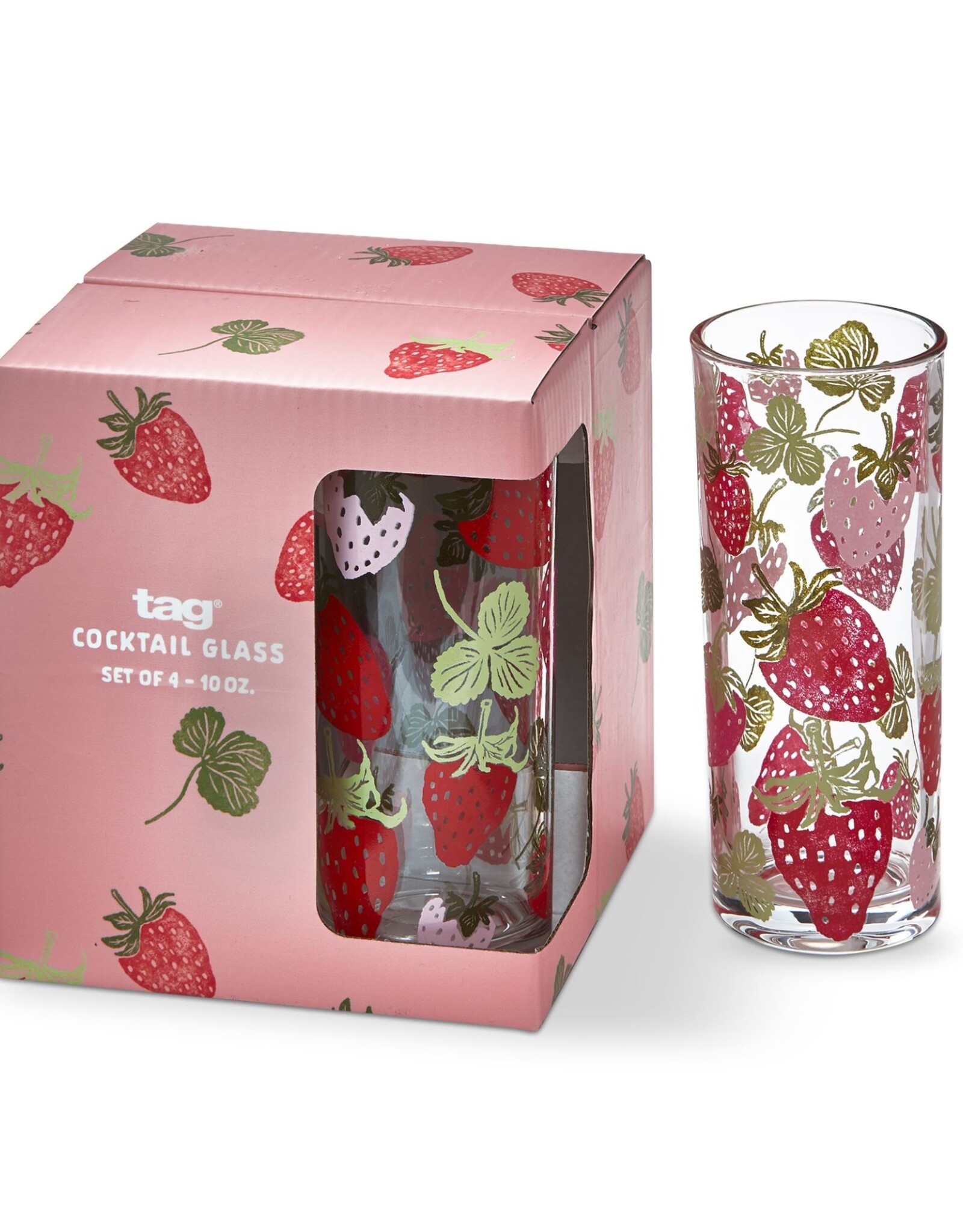 Tag Strawberry Glasses - Set of 4