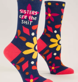 Blue Q Socks - Women's Crew: Sisters are the shit