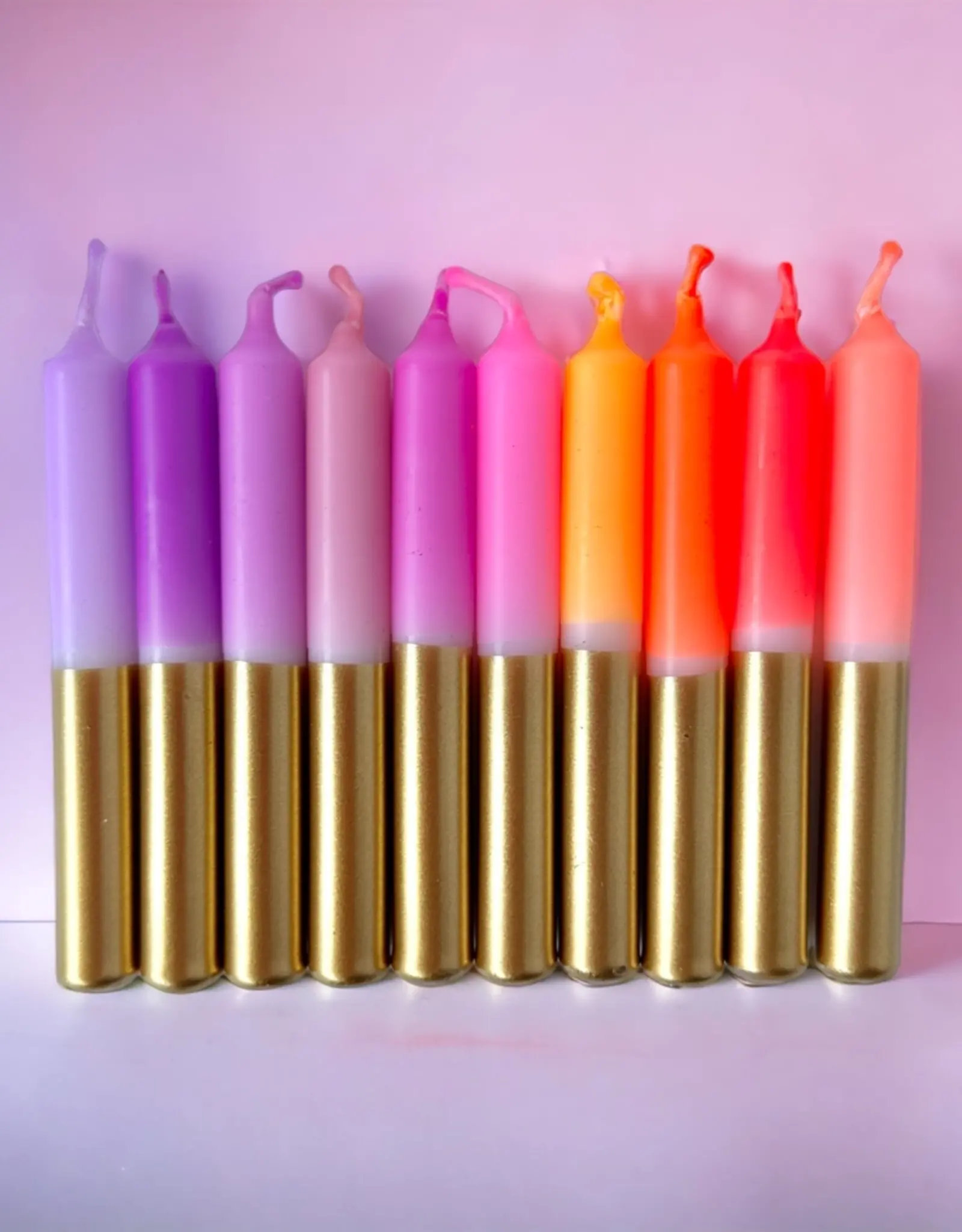 Pink Stories Tapered Candles - Dip Dye Little Star: Silent Stars