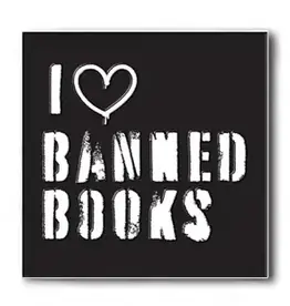 Public School Paper Co. Enamel Pin - I Heart Banned Books