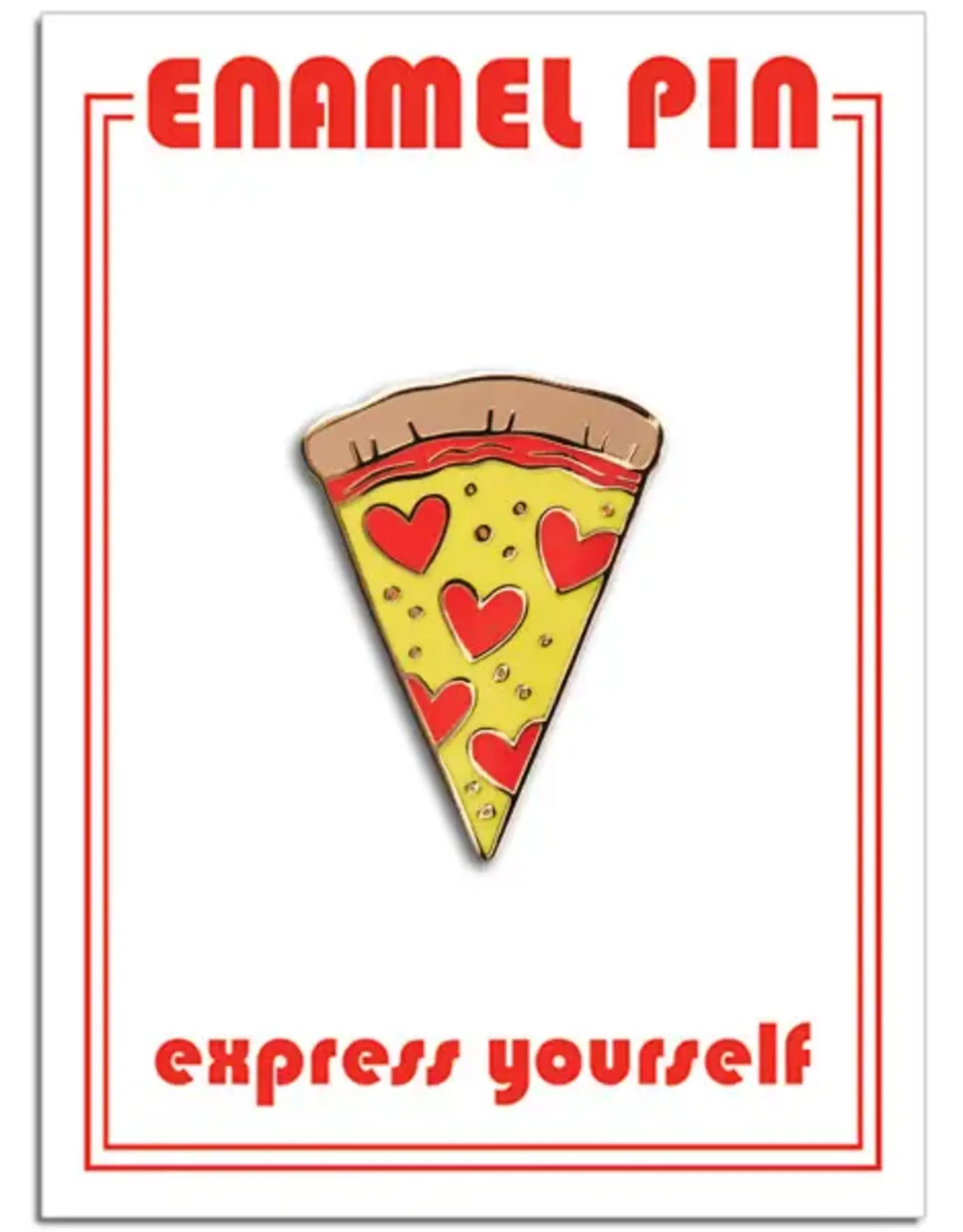 The Found Enamel Pin: Pizza With Hearts
