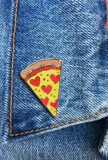 The Found Enamel Pin: Pizza With Hearts