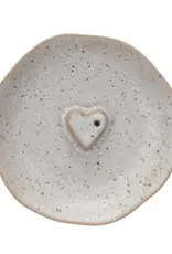 Creative Co-Op Incense Dish - Ceramic w/ Heart