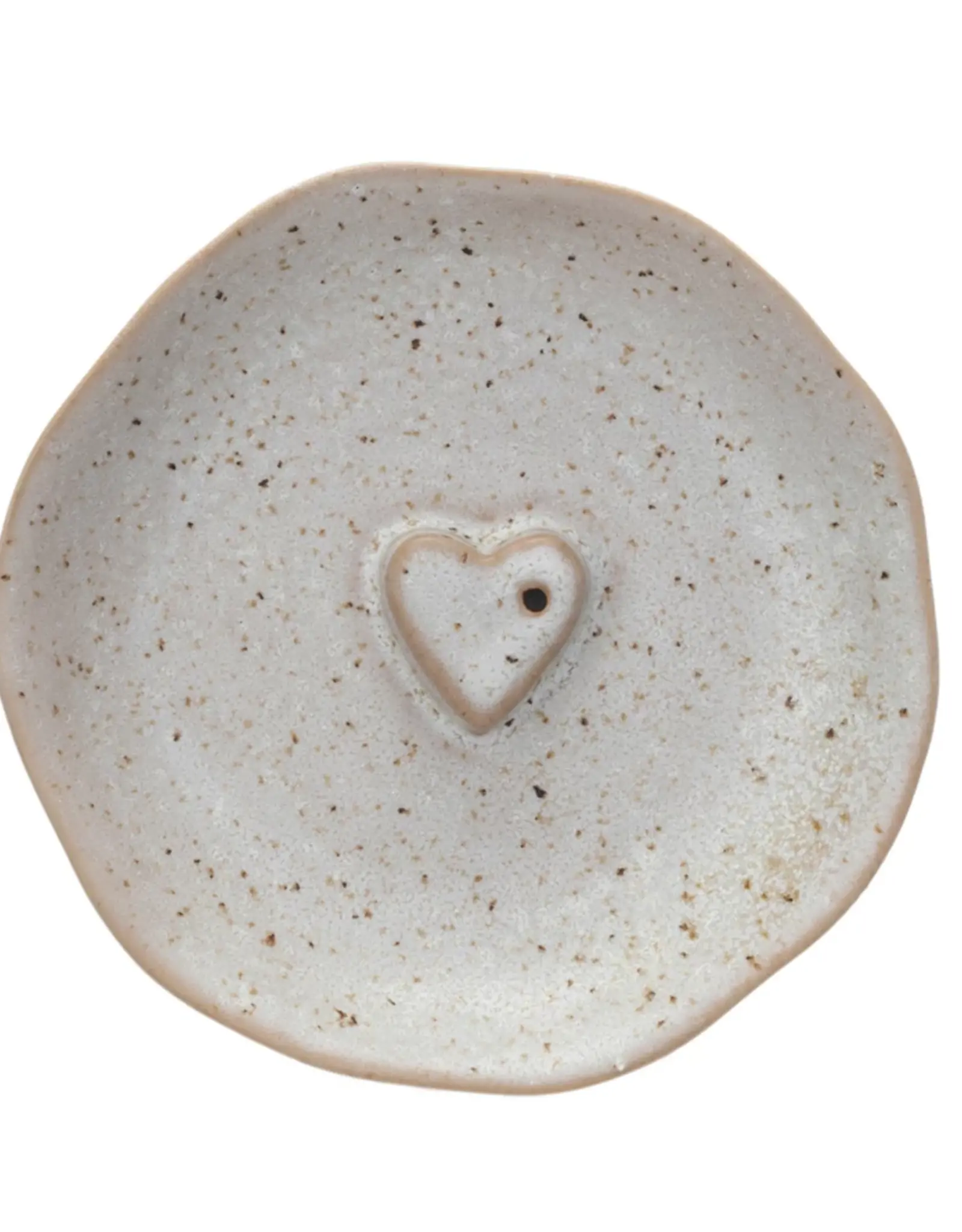 Creative Co-Op Incense Dish - Ceramic w/ Heart