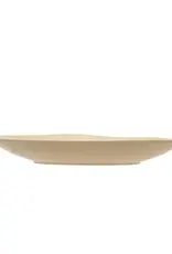 Creative Co-Op Oval Plate - Cream with Black Floral