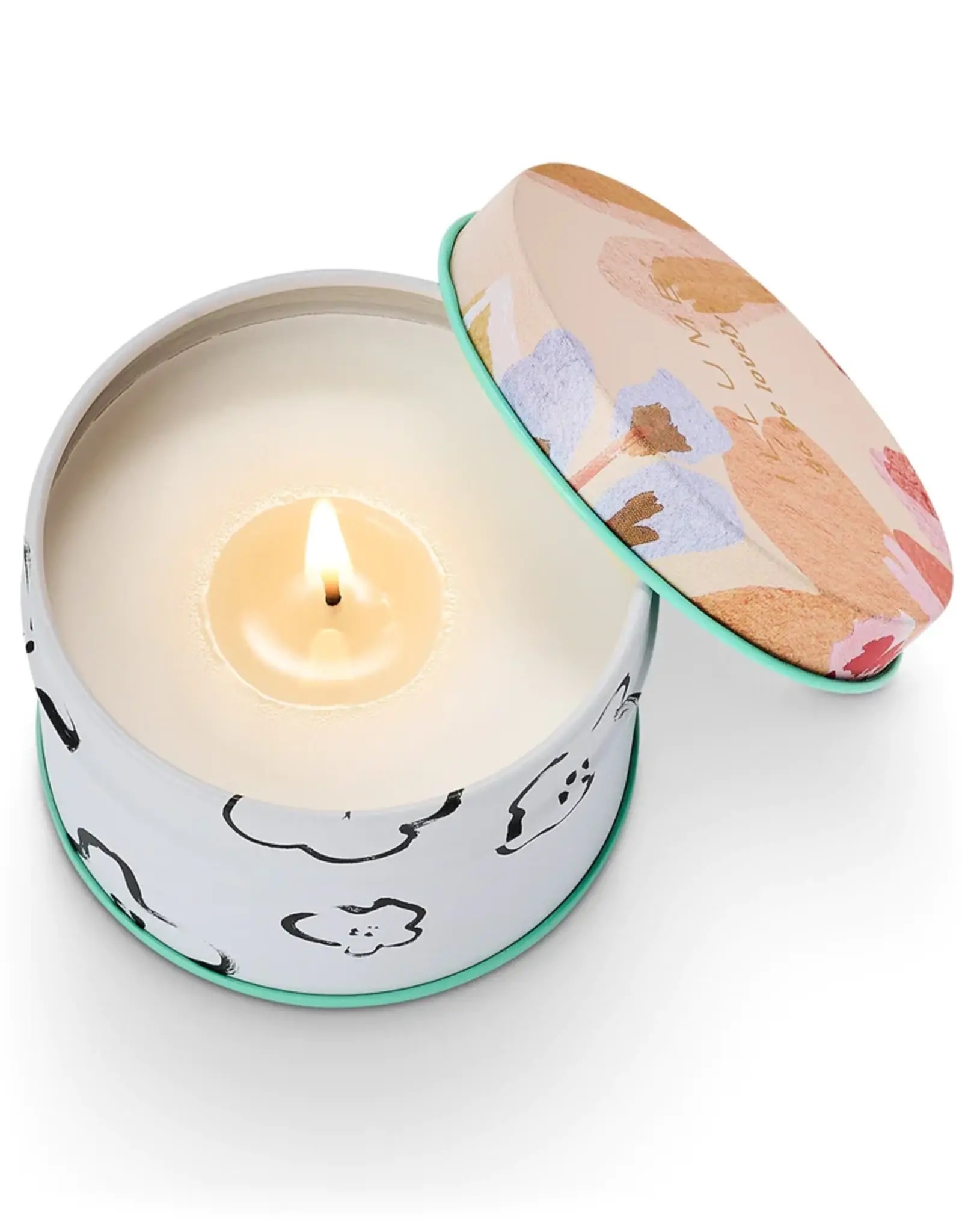 Creative Co-Op Candle - Fleur Tin:
