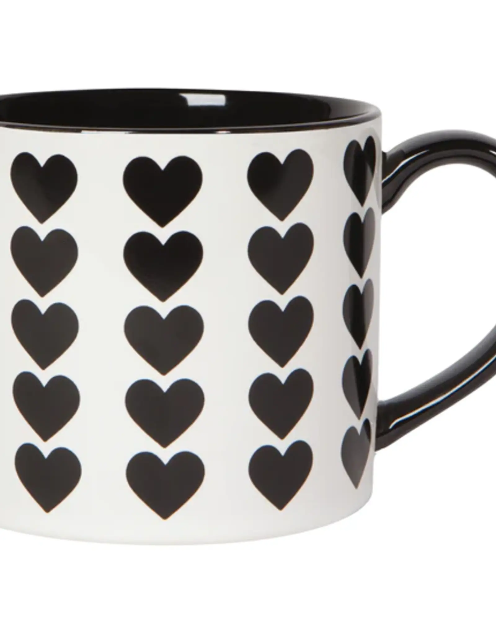 Danica + Now Designs Mug - Black Hearts (boxed)