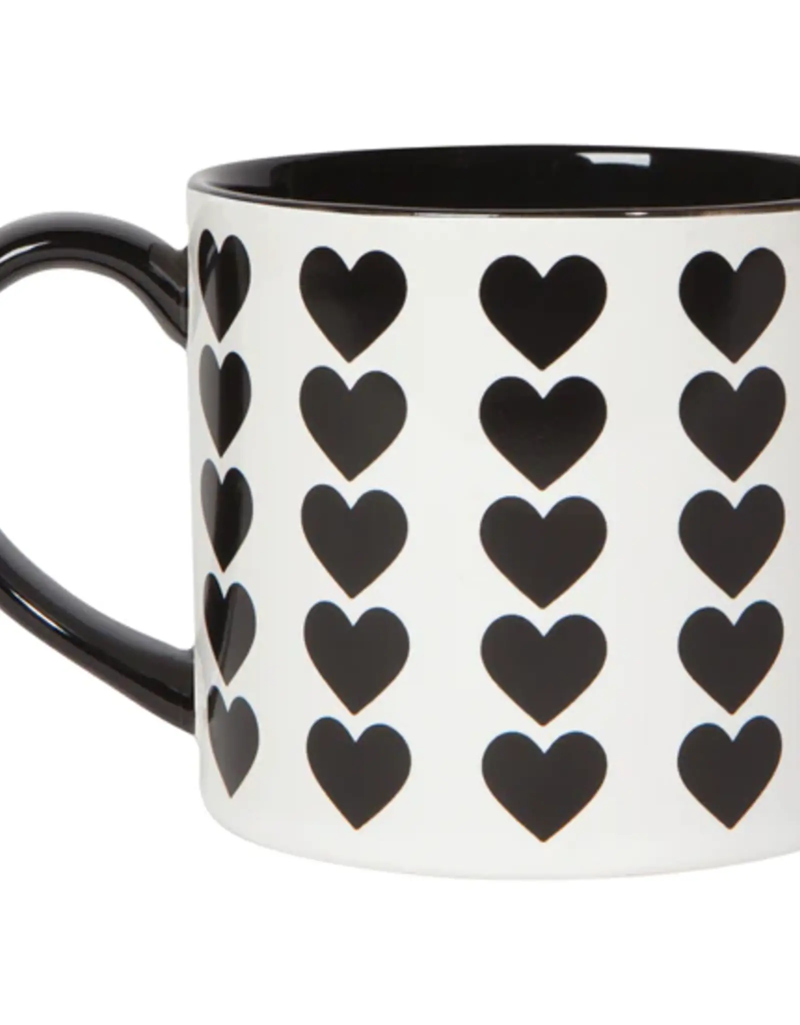 Danica + Now Designs Mug - Black Hearts (boxed)