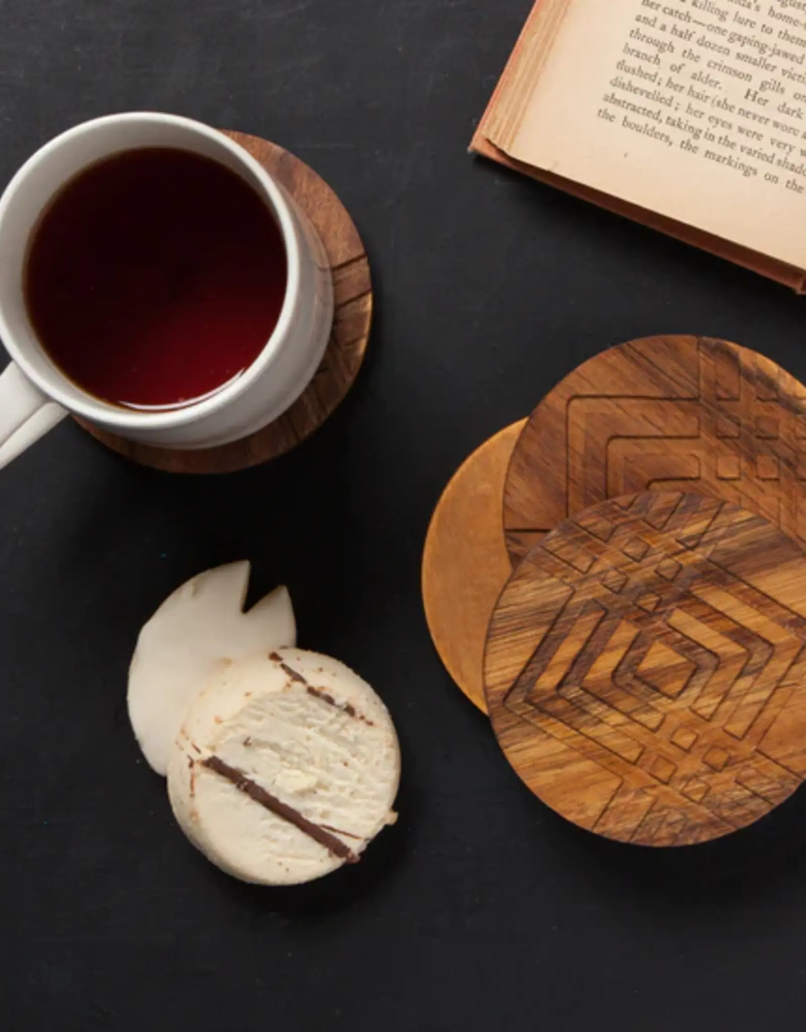 Danica + Now Designs Coasters: Wooden Geo