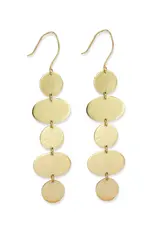 Ink + Alloy Earrings - Dangle: Brass Circles and Ovals