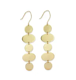 Ink + Alloy Earrings - Dangle: Brass Circles and Ovals