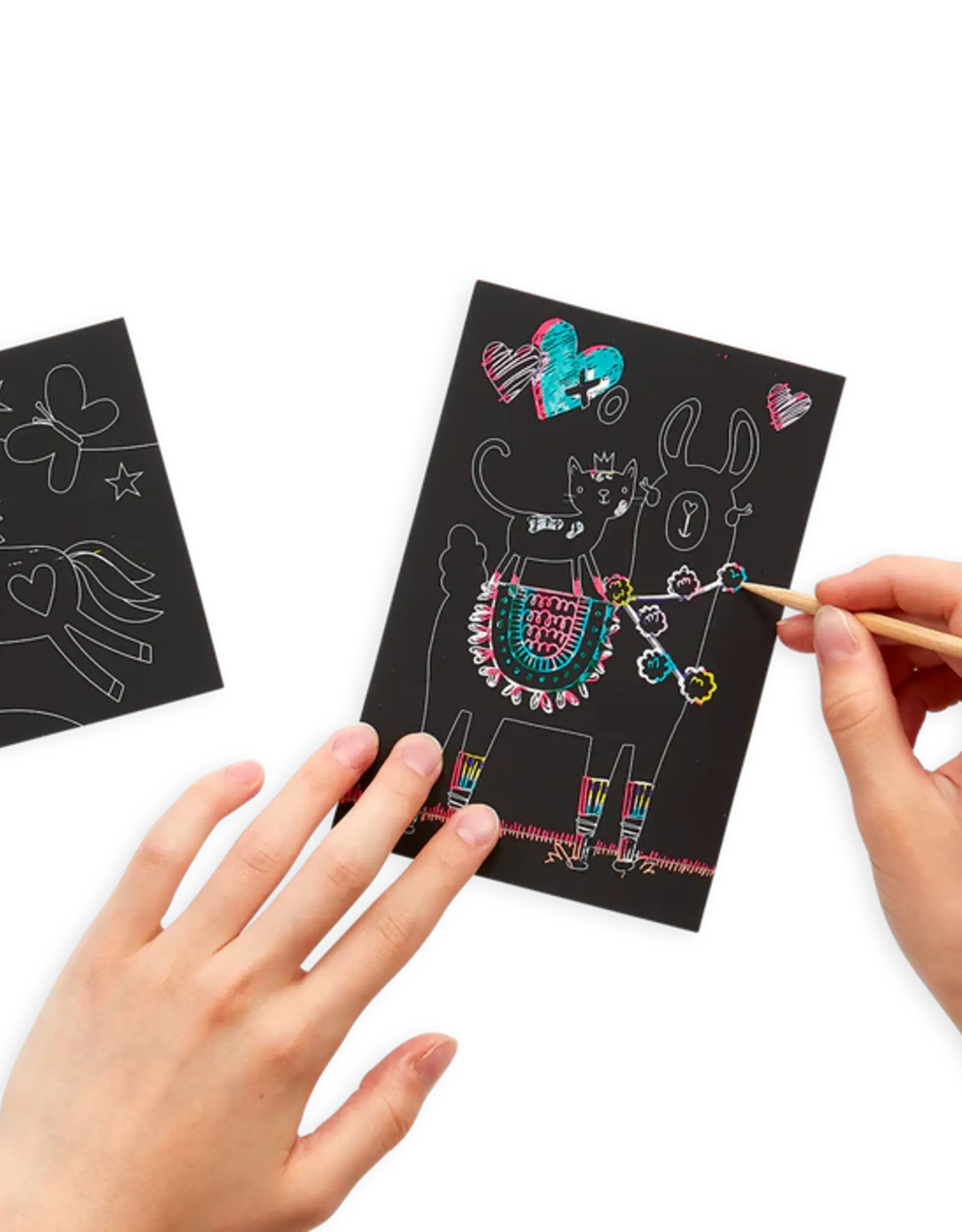 Ooly DBA International Arrivals Mini Art Kit - Scratch and Scribble: Funtastic Friends