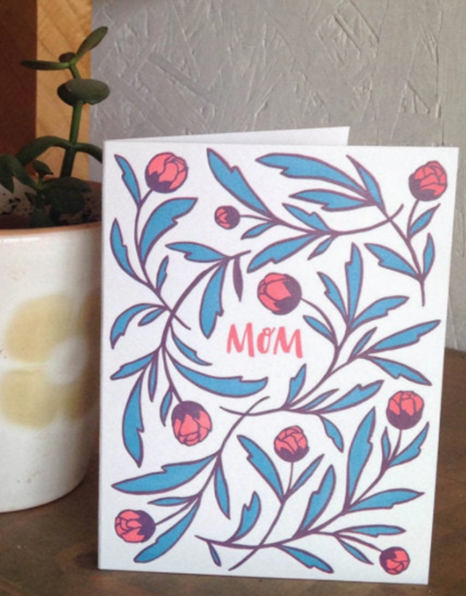 Frog and Toad Press Card: Mom- Flowers Roses