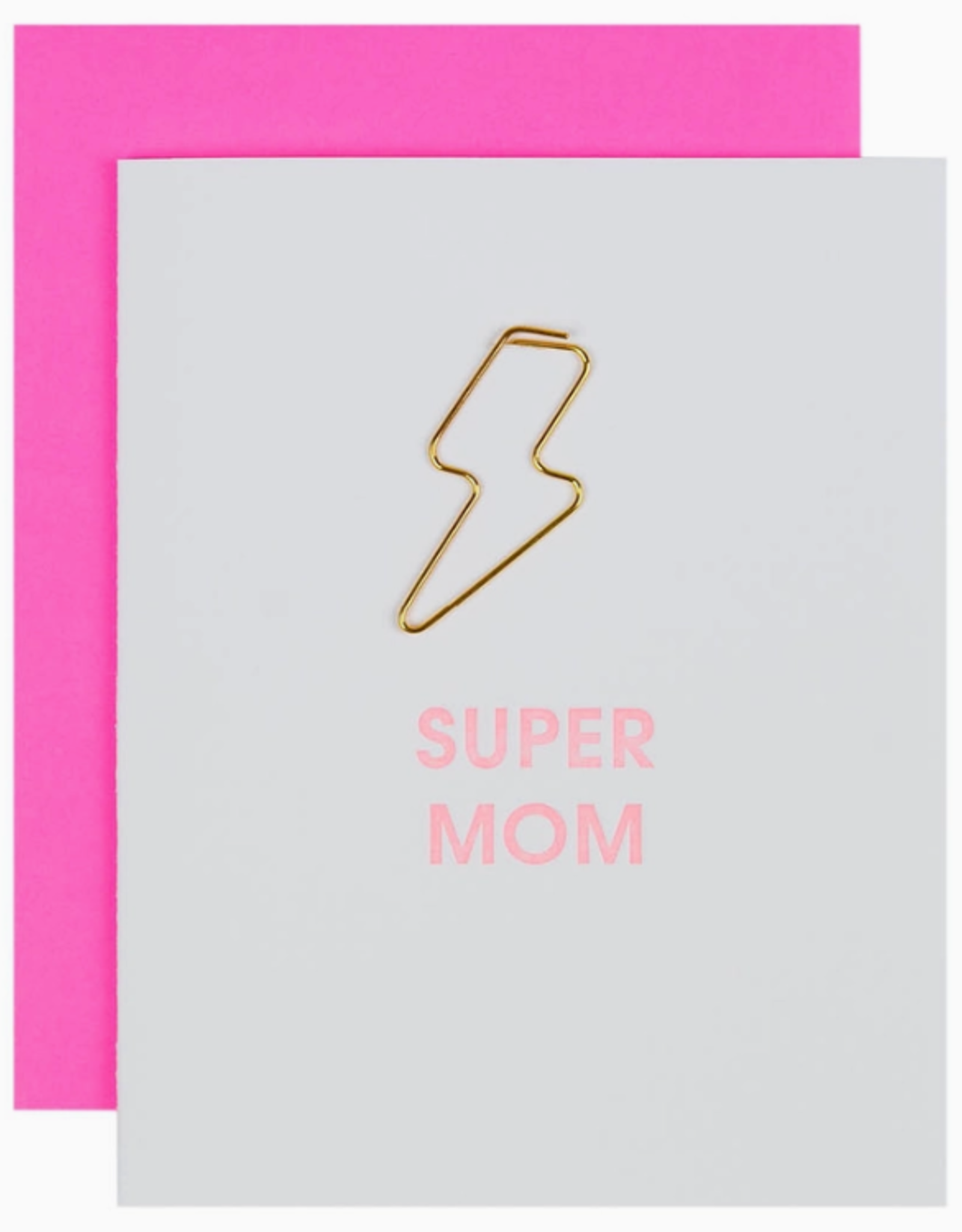 Chez Gagné Card - Mom: Super Mom Lightning Bolt