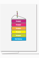 Quick Brown Fox Card - Birthday: Colorful Cake