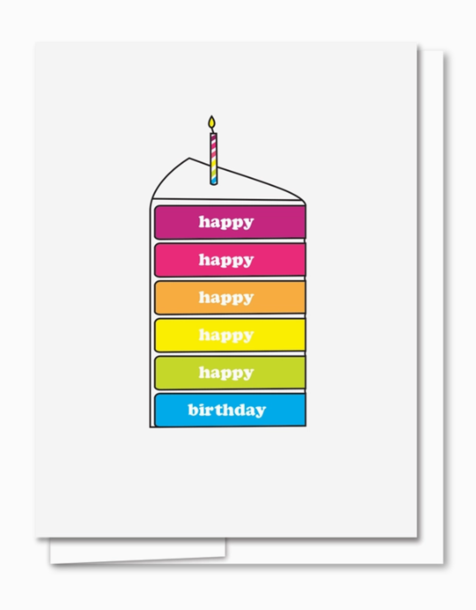 Quick Brown Fox Card - Birthday: Colorful Cake