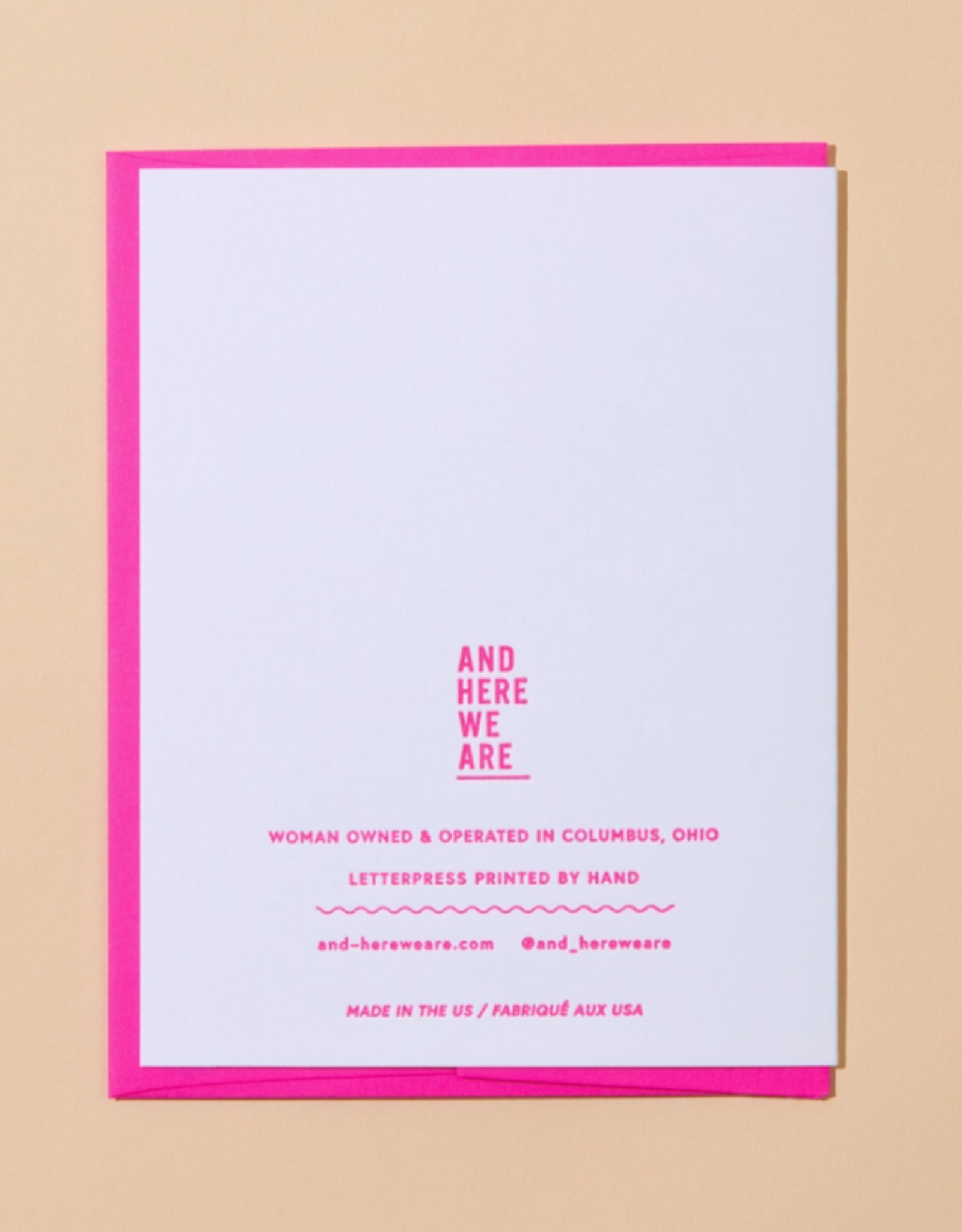 And Here We Are Card - Birthday: birthday babe hearts