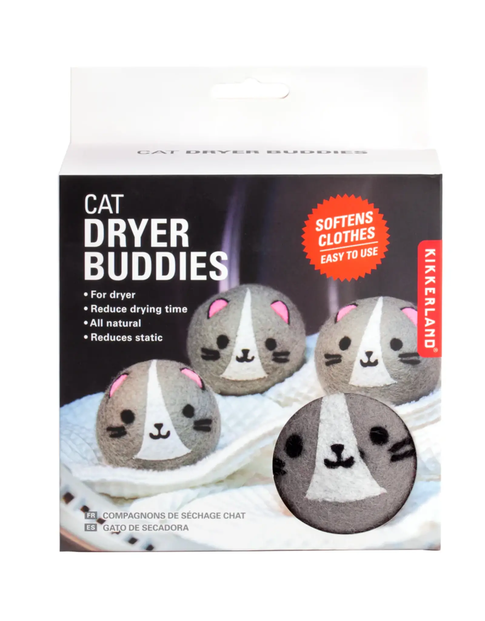 Kikkerland Cat Laundry Dryer Balls