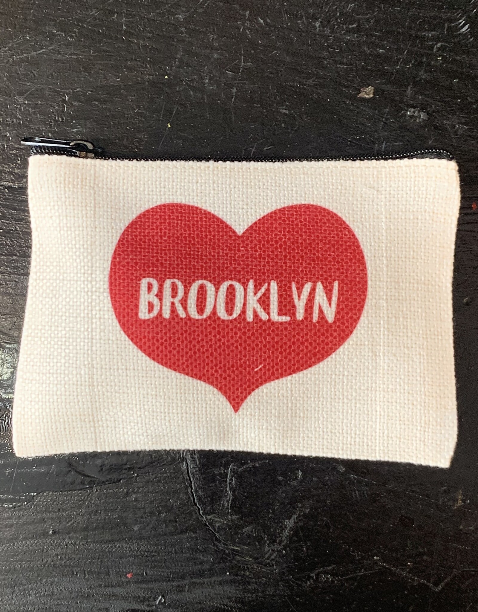 Rock Scissor Paper Pouch - Red Brooklyn Heart