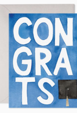 E. Frances Paper Card - Congrats: Blue Congrats Grad