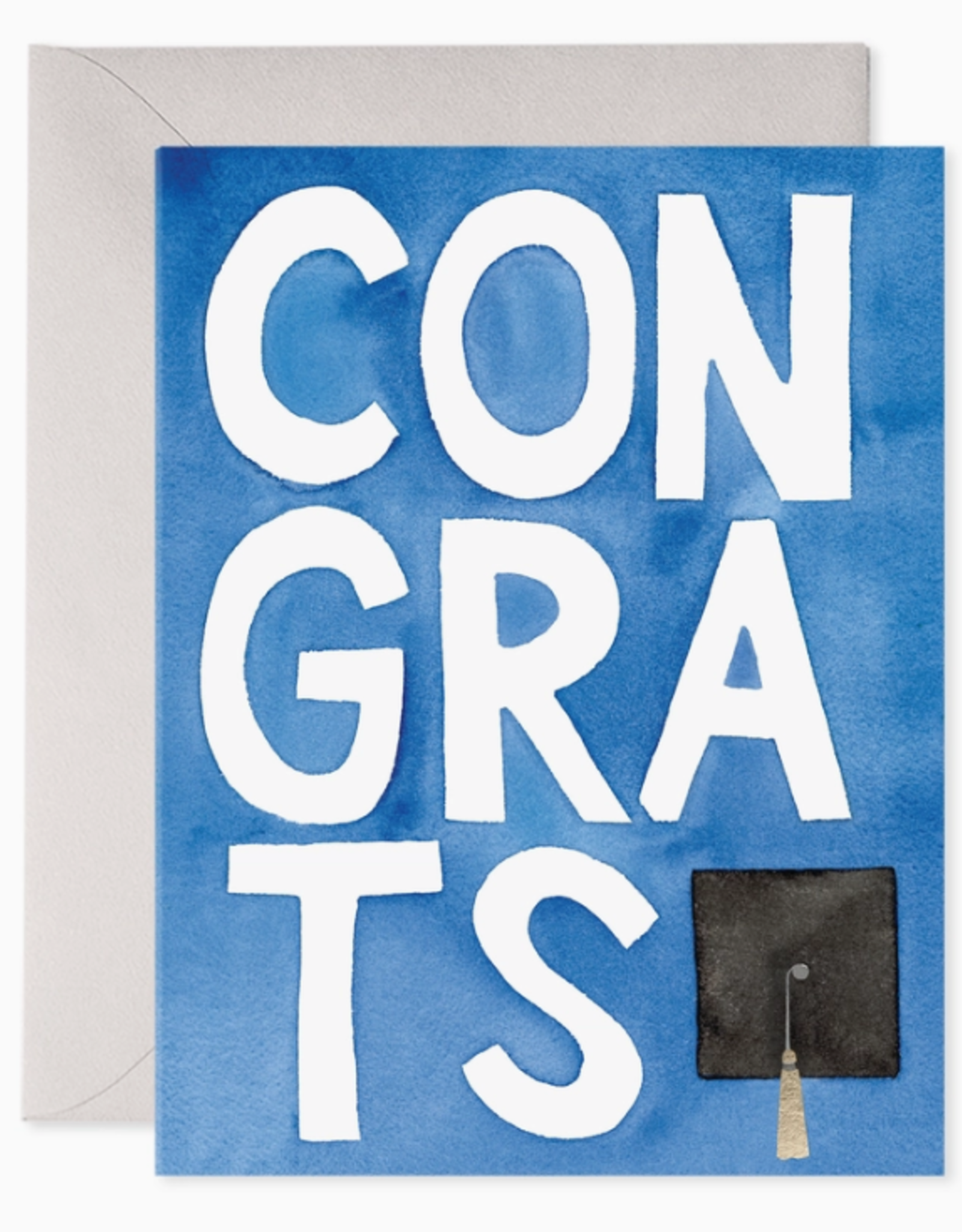 E. Frances Paper Card - Congrats: Blue Congrats Grad