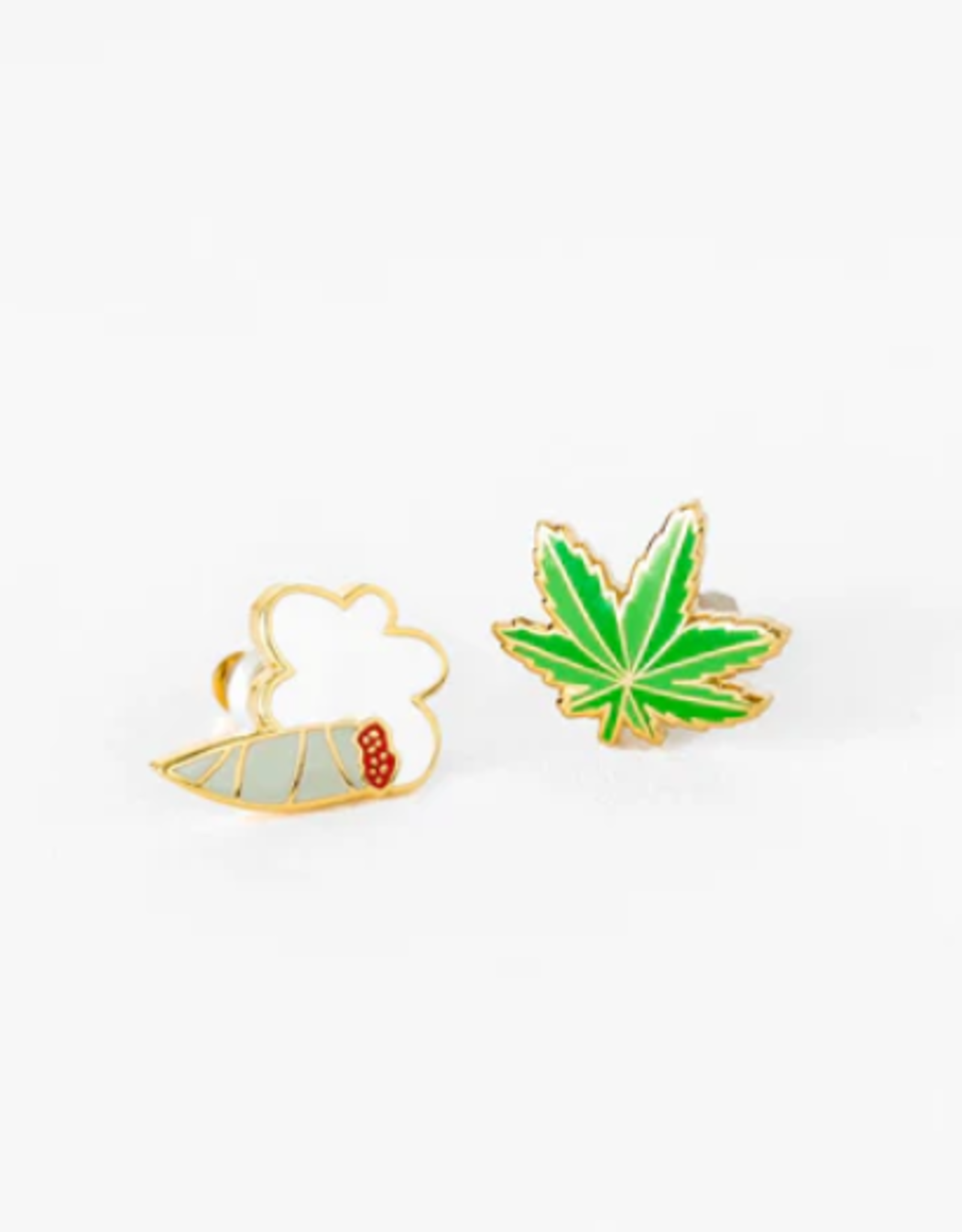 Yellow Owl Workshop Earrings - Stud: YOW Weed