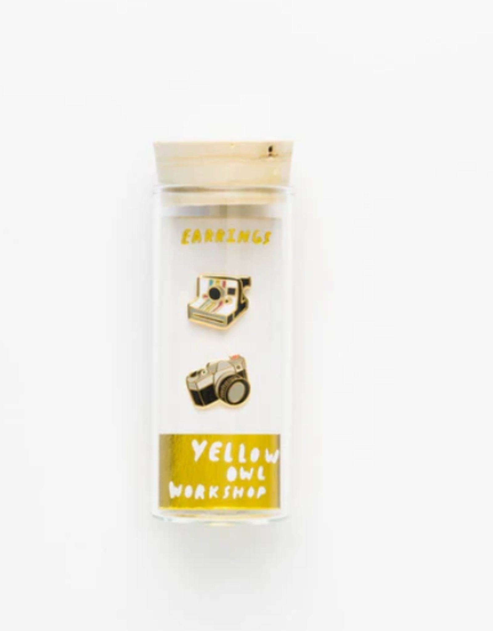 Yellow Owl Workshop Earrings - Stud: YOW Cameras